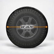 Spare Tire Cover Black Diameters 20"-21.75" - Explore Land