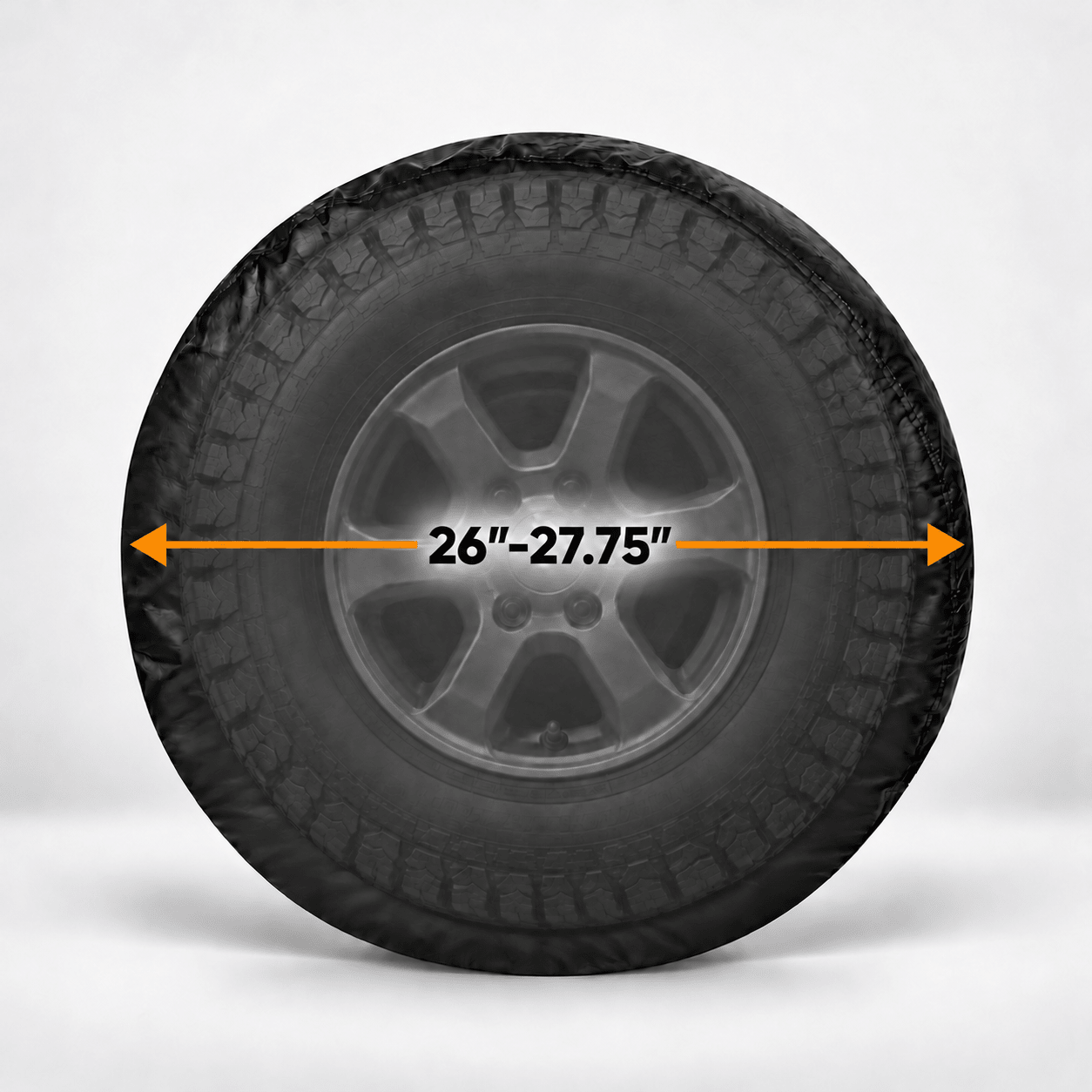 Spare Tire Cover Black Diameters 20"-21.75" - Explore Land