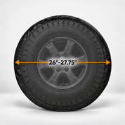 Spare Tire Cover Black Diameters 20"-21.75" - Explore Land