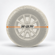 Spare Tire Cover white Fits Tire Diameters 26''-27.75" - Explore Land