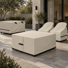 Square - Fire Pit Cover Beige 44"L x 44"W x 24"H - Explore Land