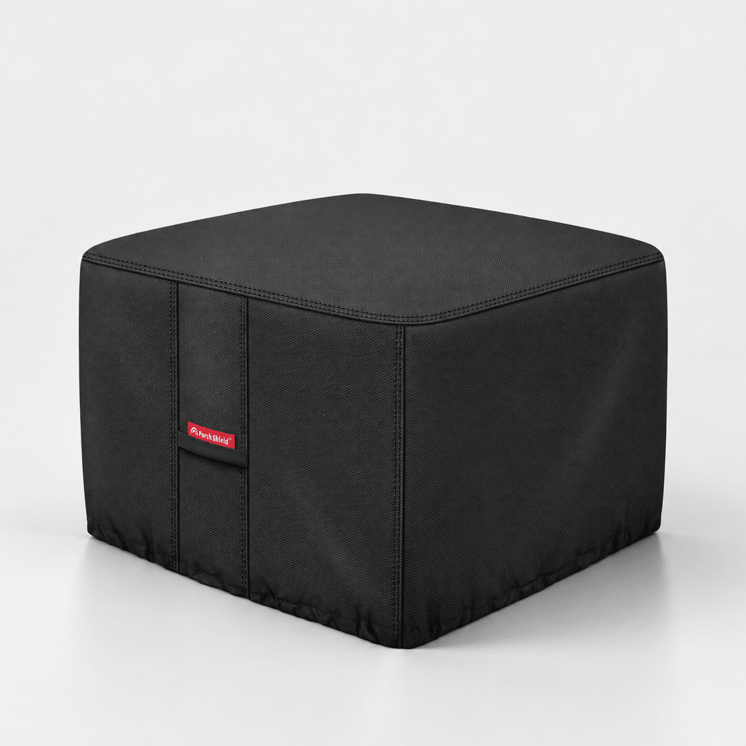 Square - Fire Pit Cover Black 44"L x 44"W x 24"H - Explore Land