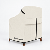 Stackable Patio Chair Cover Beige 27"W x 36"D x 46"H - Explore Land