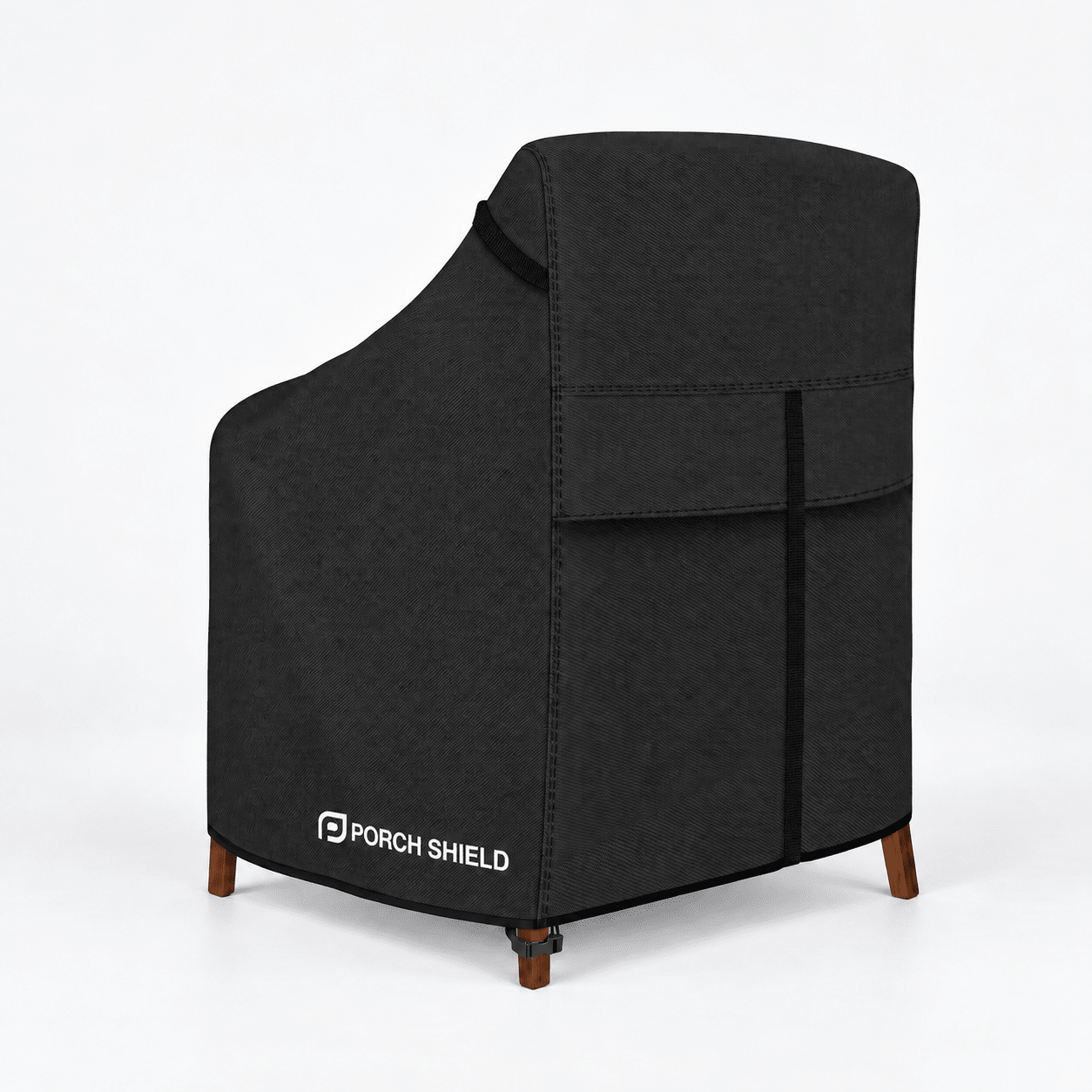 Stackable Patio Chair Cover Black 26"W x 26"D x 46"H - Explore Land