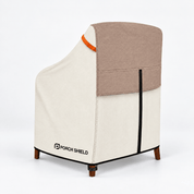 Stackable Patio Chair Cover Light tan & Khaki 27"W x 33"D x 46"H - Explore Land