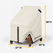 Stackable Patio Chair Cover Light tan & Khaki 27"W x 33"D x 46"H - Explore Land