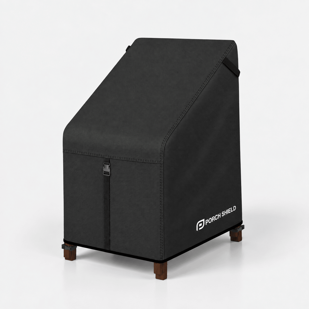 Stackable - Waterproof Patio Chair Cover Black Stackable - 27"W x 33"D x 46"H - Explore Land