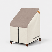 Stackable - Waterproof Patio Chair Cover Light Tan & Khaki Stackable - 27"W x 33"D x 46"H - Explore Land