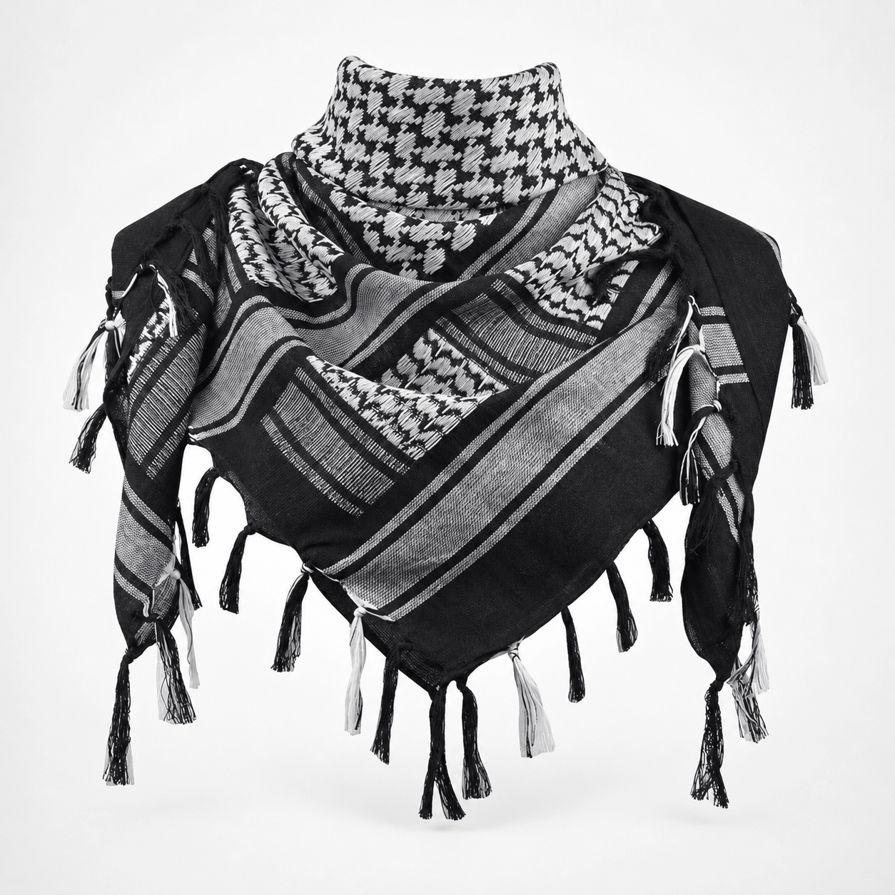 Tactical Shemagh Scarf Black Contrast - Explore Land