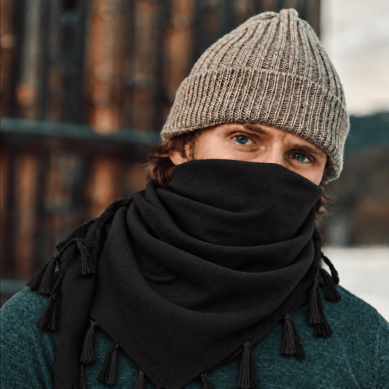 Tactical Shemagh Scarf Black - Explore Land