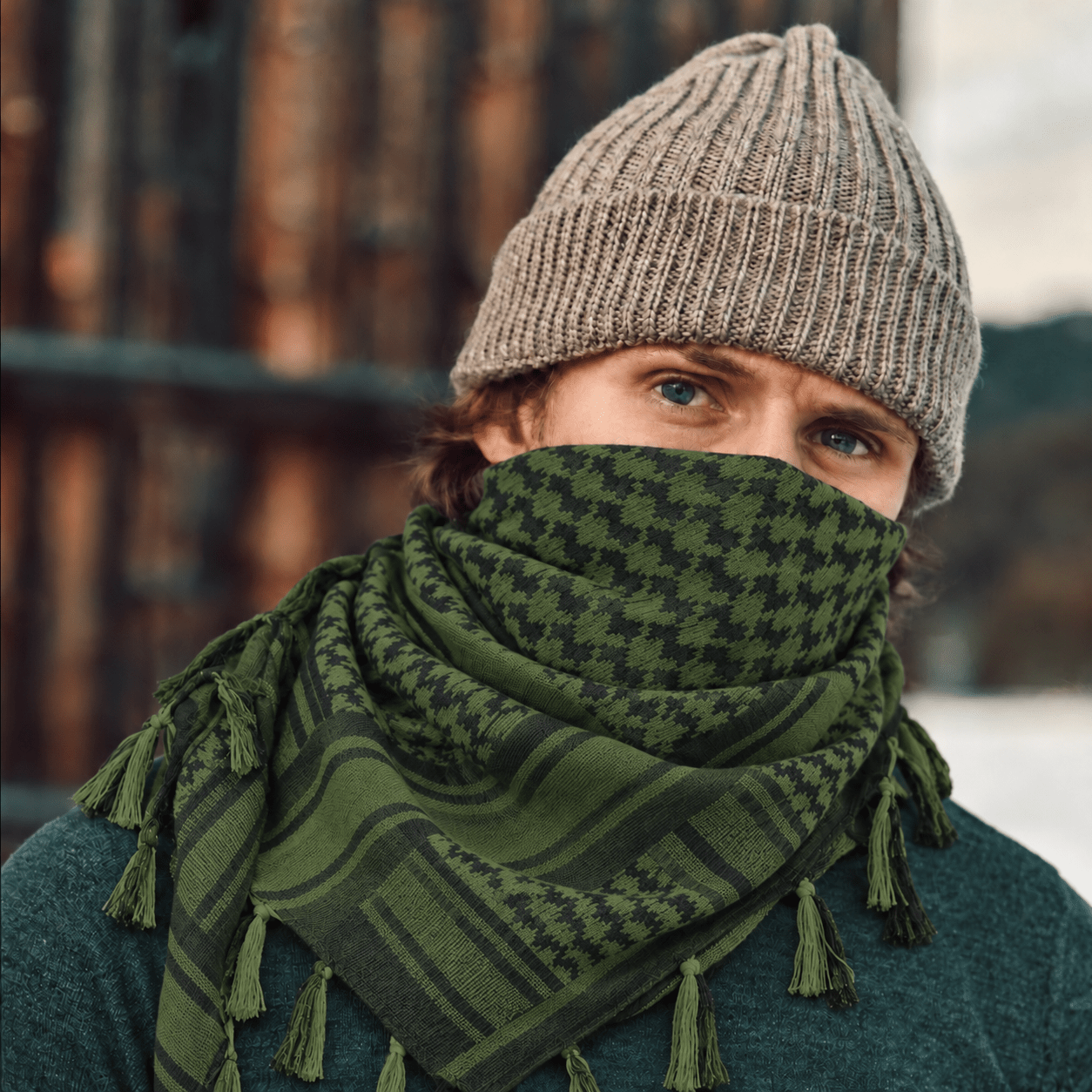 Tactical Shemagh Scarf Green Shadow - Explore Land