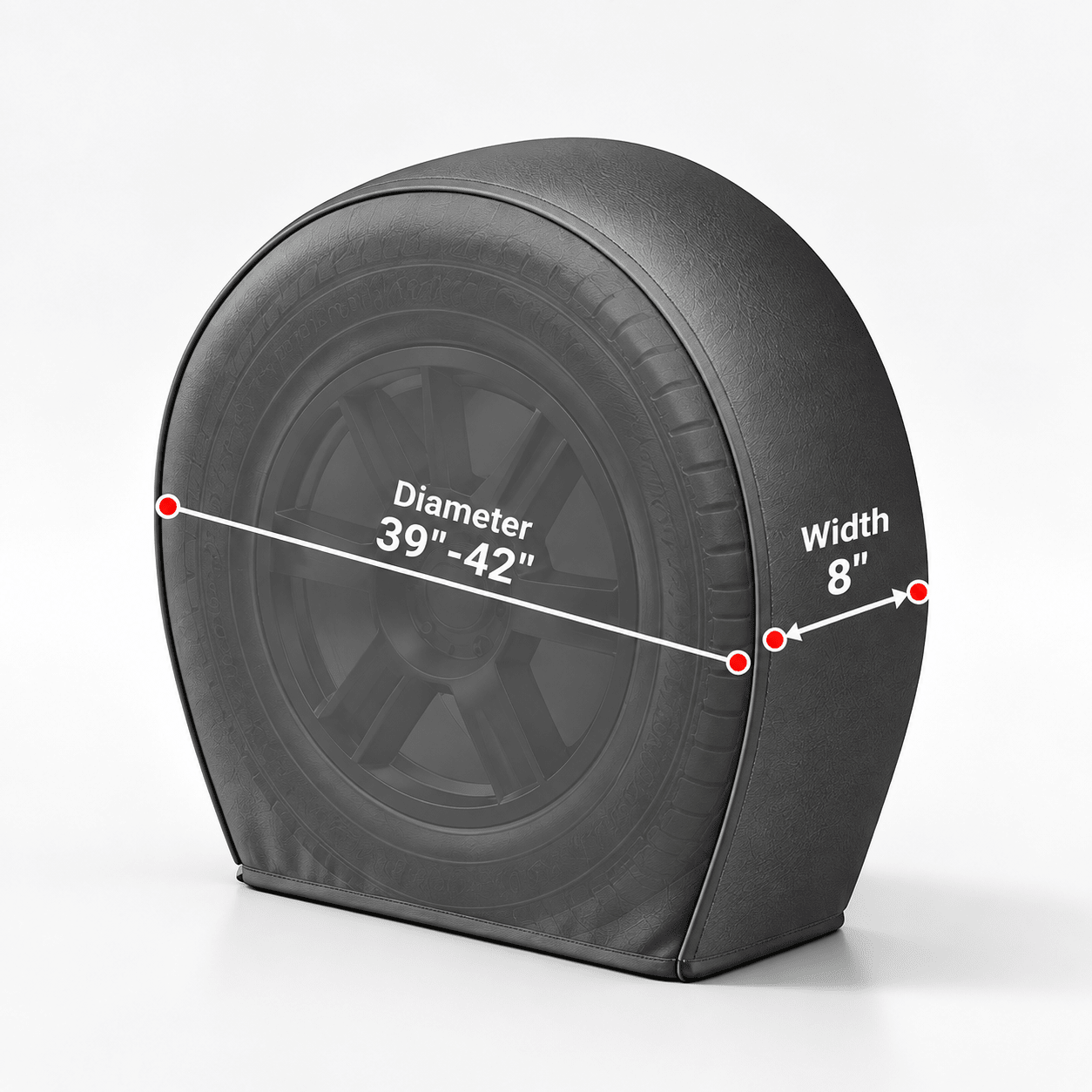 Tire Cover Set Black 3942 Diameter / S - Explore Land
