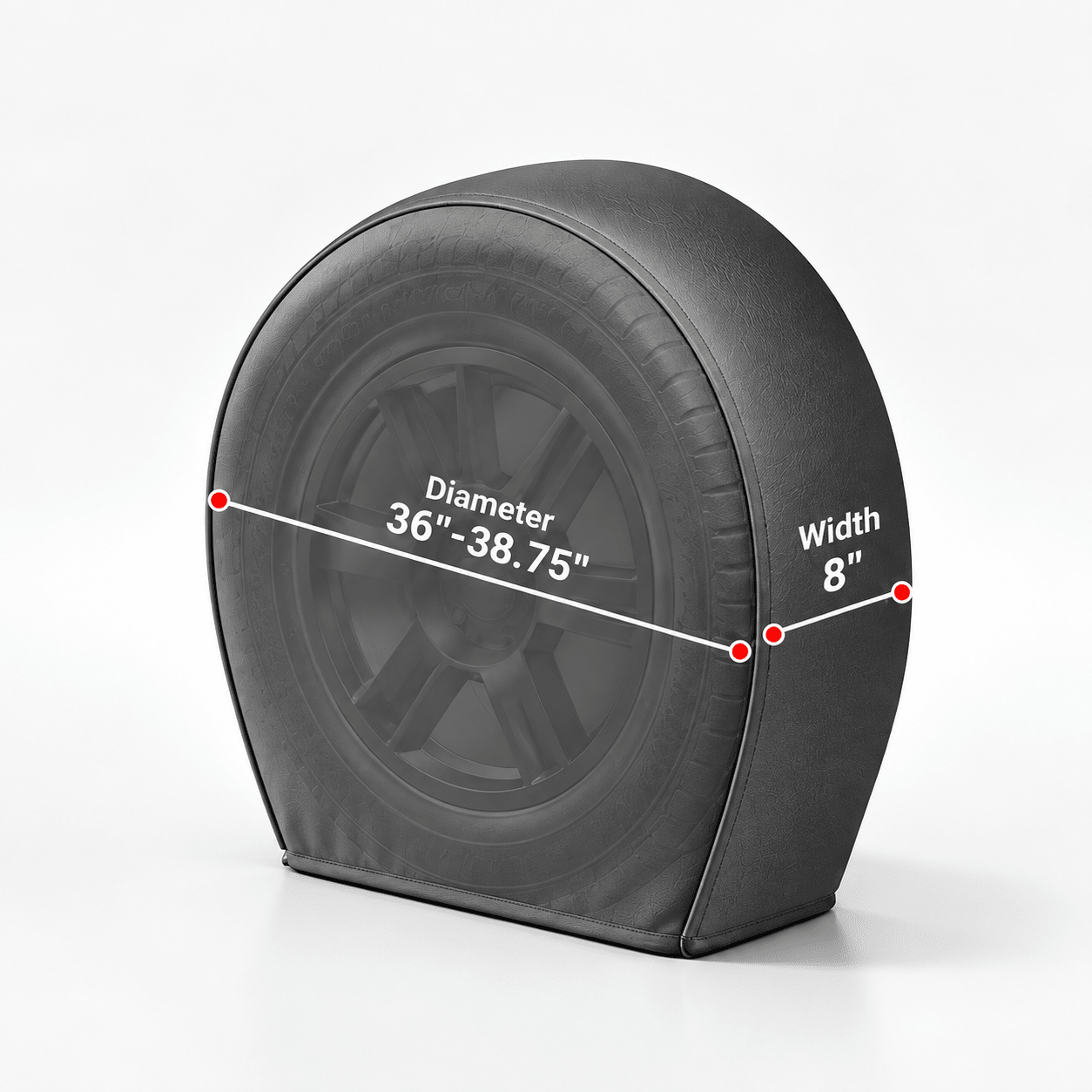 Tire Cover Set Black 3638 Diameter / S - Explore Land