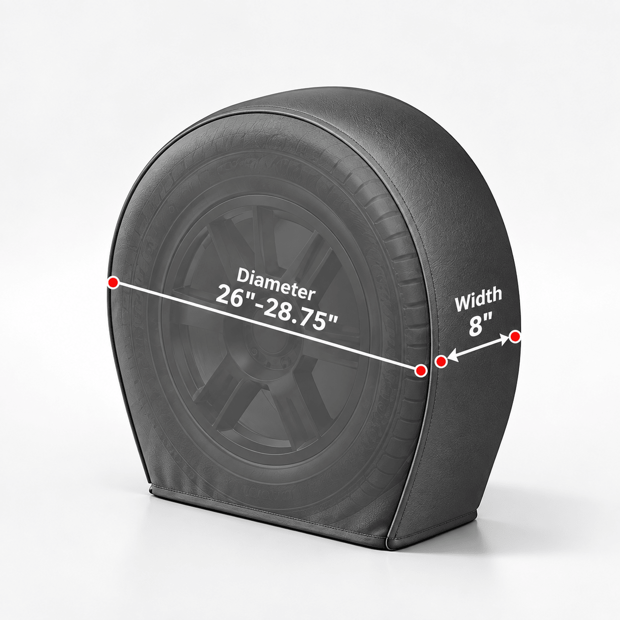 Tire Cover Set Black 2628 Diameter / S - Explore Land
