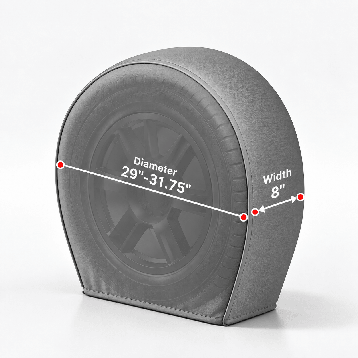Tire Cover Set Gray2931Diameter / S - Explore Land