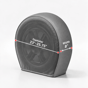 Tire Cover Set Gray 23"-25.75" Diameter / S - Explore Land