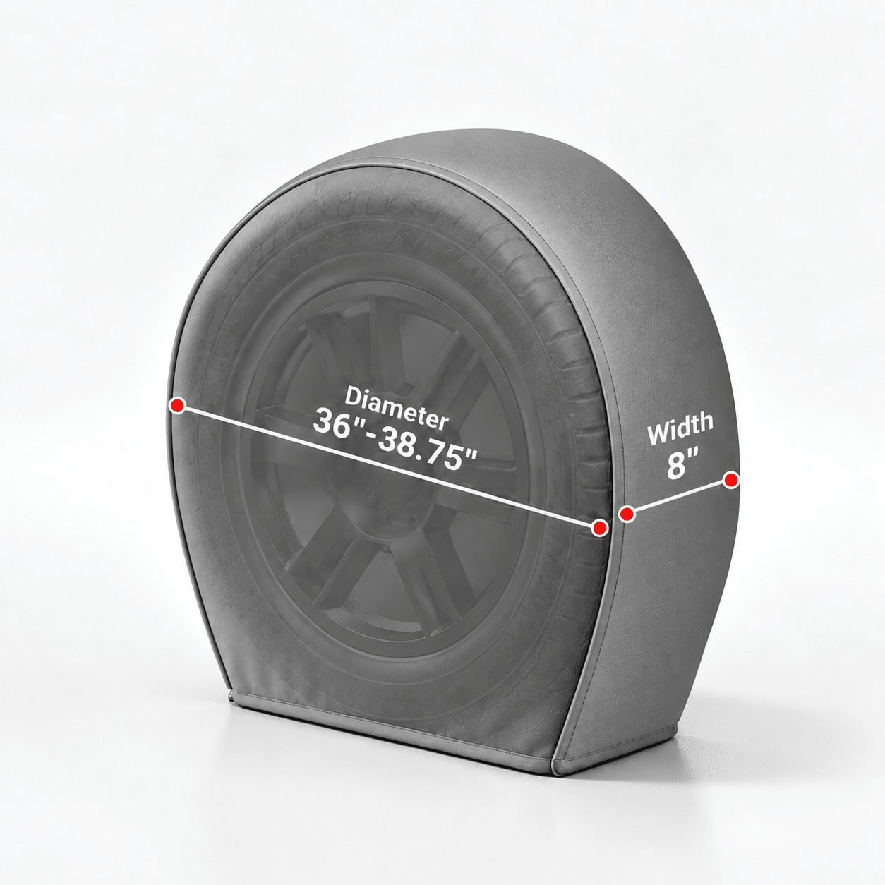 Tire Cover Set Gray 3638 Diameter / S - Explore Land