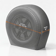 Tire Cover Set Gray S (Fits Tire Diameters 23''-25.75'') - Explore Land