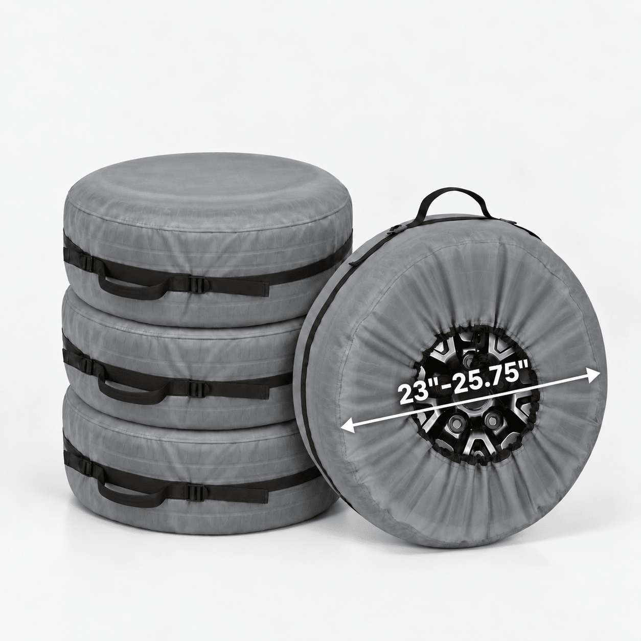 Tire Storage Cover Set Charcoal 23''-25.75'' Diameter/S - Explore Land