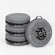 Tire Storage Cover Set Charcoal 23''-25.75'' Diameter/S - Explore Land