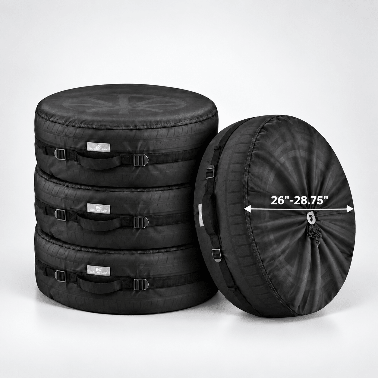 Tire Storage Cover Set Charcoal 2628Diameter/S - Explore Land