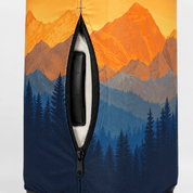 Travel Luggage Cover Amber Mountains S (18"-22" Luggage) - Explore Land