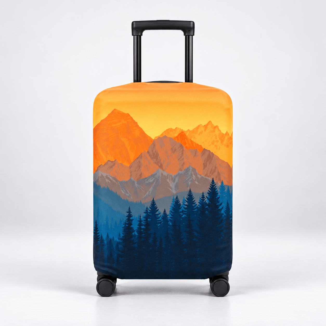 Travel Luggage Cover Amber Mountains S (18"-22" Luggage) - Explore Land