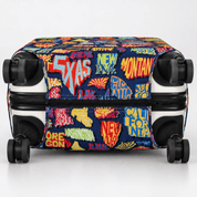Travel Luggage Cover America Map S (18"-22" Luggage) - Explore Land