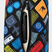 Travel Luggage Cover Bon Voyage S (18"-22" Luggage) - Explore Land