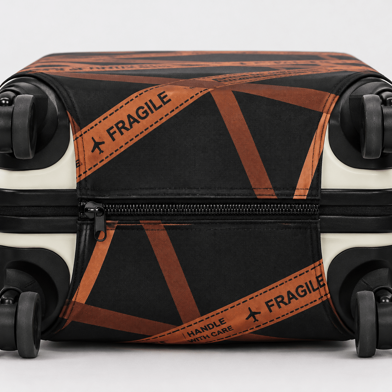 Travel Luggage Cover Gold Fragile S (18"-22" Luggage) - Explore Land