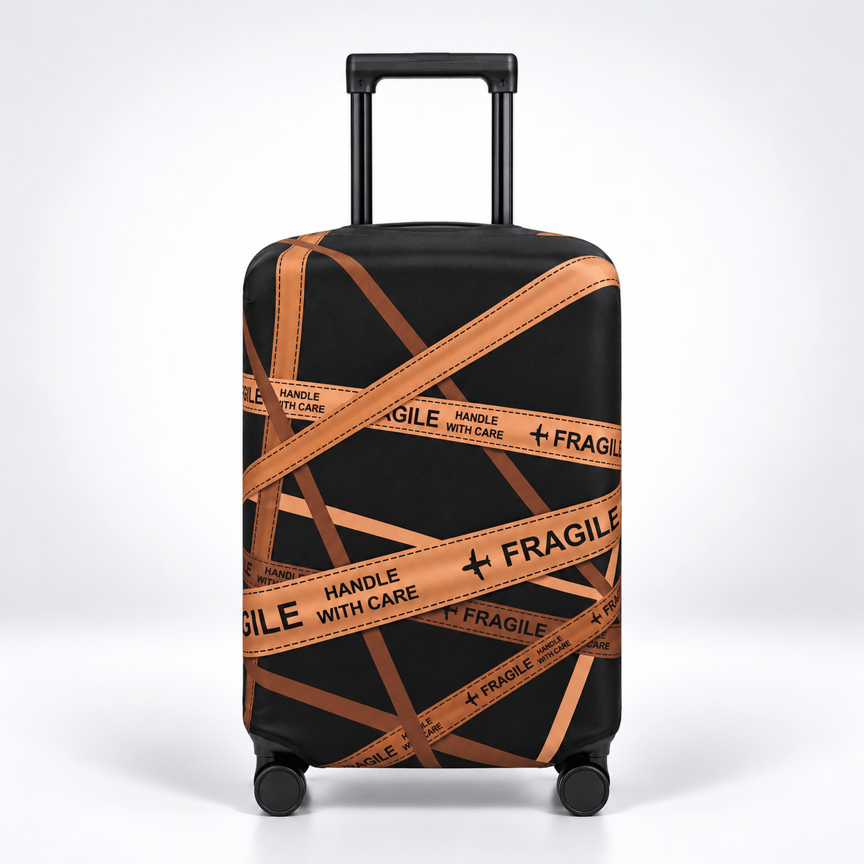 Travel Luggage Cover Gold Fragile S (18"-22" Luggage) - Explore Land