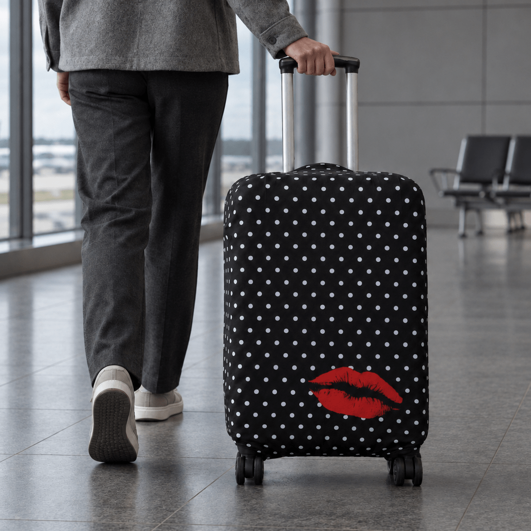 Travel Luggage Cover Polkadot S(18"-22"luggage) - Explore Land