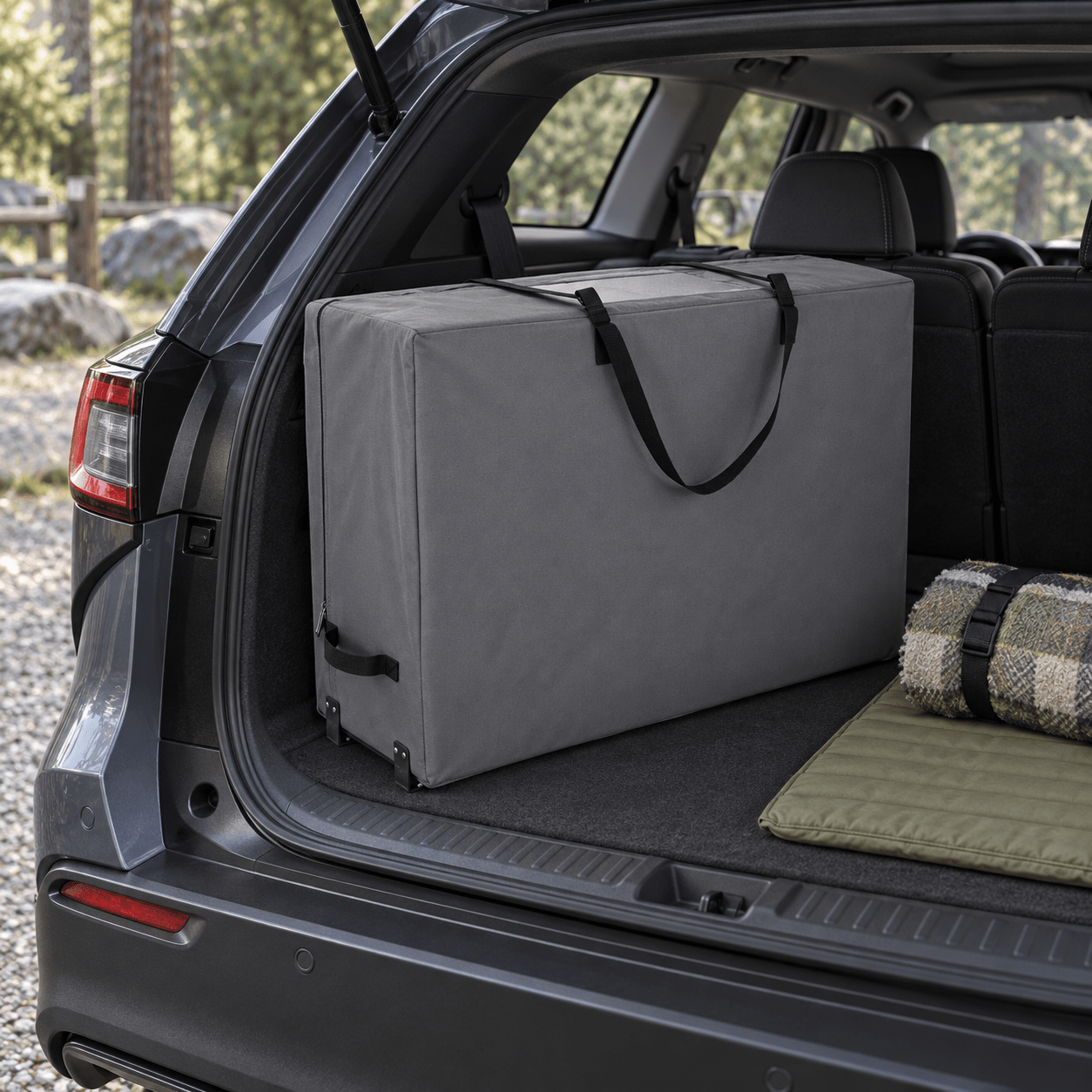Tri-Fold Mattress Storage Bag Grey Fits 6" Twin & Twin XL Mattress& Wheel - Explore Land