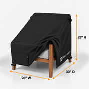 Waterproof Patio Chair Cover Black 28"W x 30"D x 28"H - Explore Land