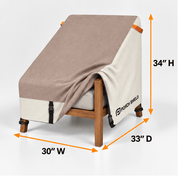 Waterproof Patio Chair Cover Light Tan & Khaki 340"W x 33"D x 34"H - Explore Land