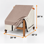 Waterproof Patio Chair Cover Light Tan & Khaki28"W x 30"D x 28"H - Explore Land