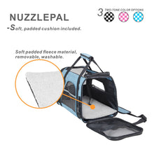 NUZZLEPAL Airline Approve Pet Carrier Foldable Soft Side Travel Dog & Cat Bag with Removable Fleece Mat