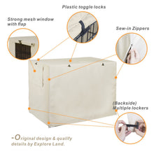 Dog Crate Cover 24.0"L x 18.0"W x 20.0"H Tan - Explore Land